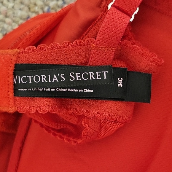 Victoria's Secret 34C red outfit with garters and bells. Bows on front and back - Picture 6 of 6